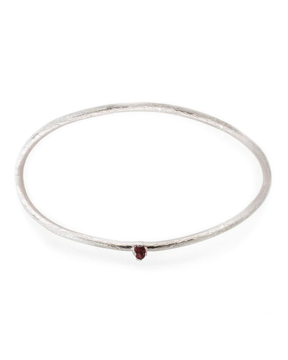 Alicia bangle sterling silver garnet