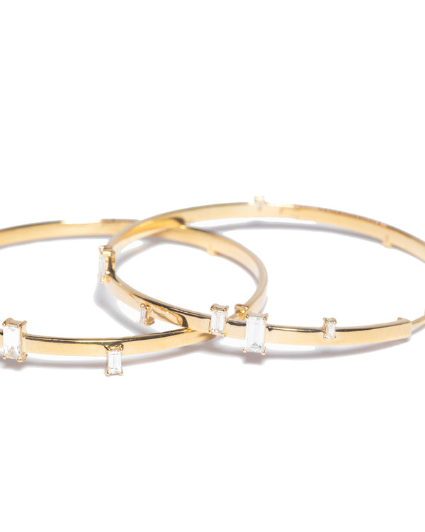 baguette diamond hoops