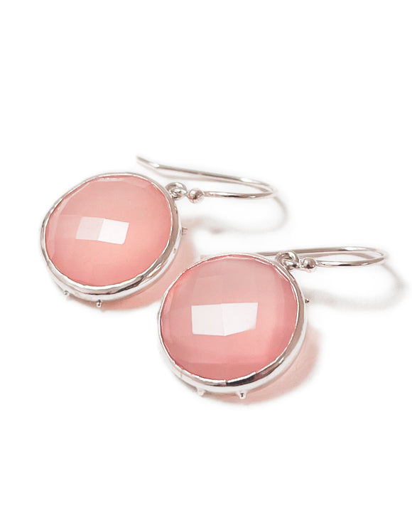 candy dangle earrings rose quartz