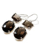 Cinda Dangle Earrings in Smoky Quartz Ovals