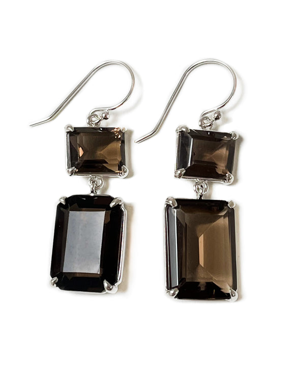 Cinda Dangle Earrings in Smoky Quartz