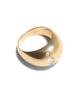 ellipsis dome ring yellow gold and white diamonds