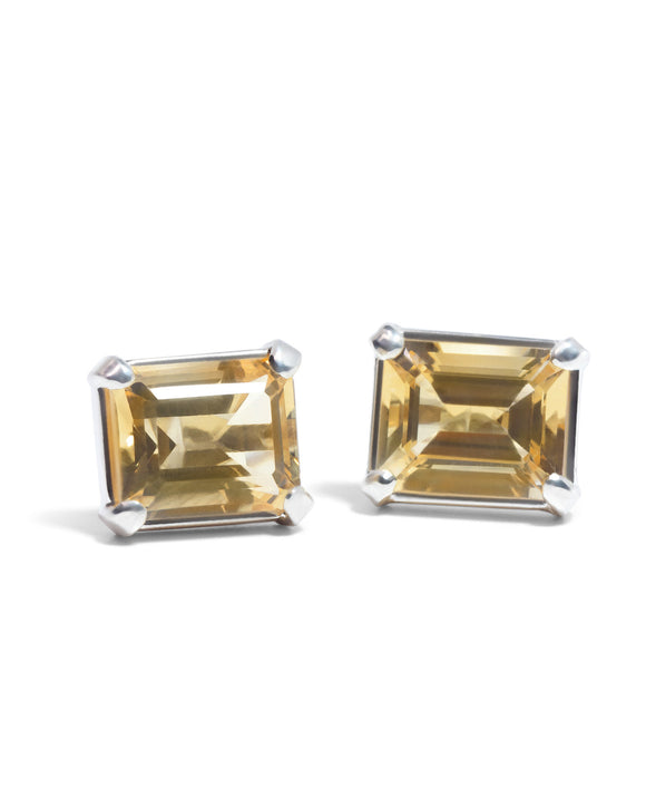 large citrine studs