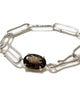 Shimmer long link bracelet in Smoky Quartz