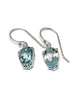 pear cut aqua quartz sterling silver earrings