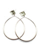 Shannon hoops sterling silver prasiolite on post