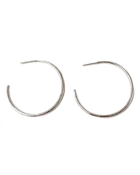 extra small sterling silver shimmer hoops
