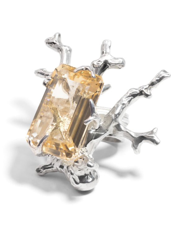 signature coral ring citrine sterling silver