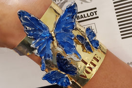 The I VOTE butterfly cuff