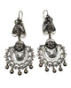 berry and leaf motif earrings chandelier dangle floral design Mexico taxco
