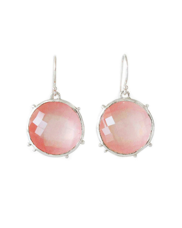 candy dangle earrings rose quartz