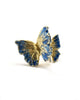 double butterfly ring blue
