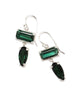 fleur dangle earrings sterling silver emerald quartz