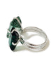 floating ring green quartz sterling silver