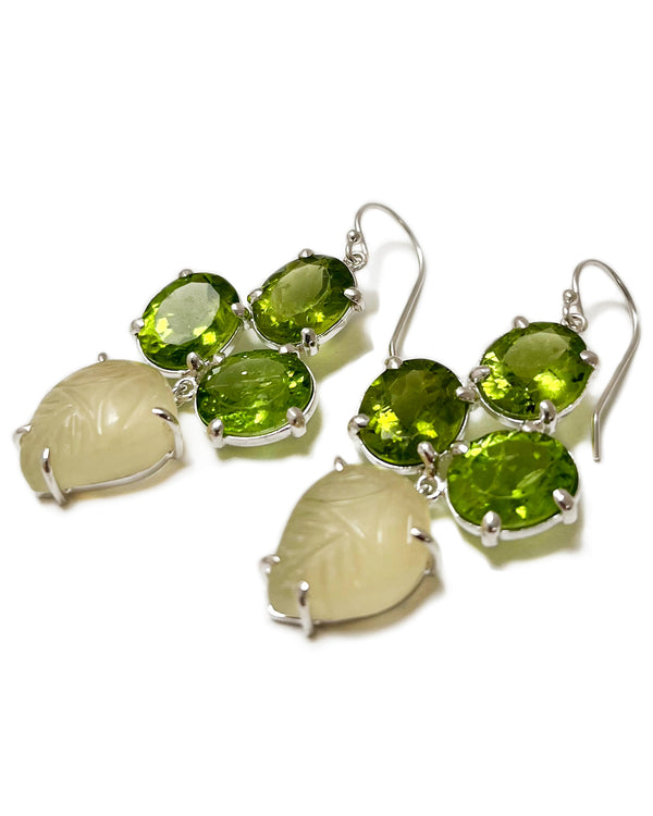 Greenwood earrings peridot sterling silver