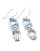 Jackie dangle earrings spinel quartz, blue quartz sterling silver