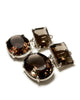 kendrick clip on earrings smoky quartz sterling silver