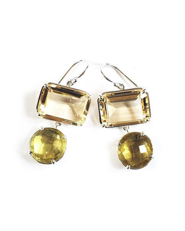 lemon drop earrings dangle citrine lemon quartz sterling silver
