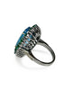 majesty ring in aquamarine emerald diamond 14k white gold