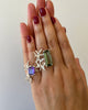 shoreline ring in amethyst sterling silver cast coral