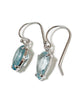 pear cut aqua quartz sterling silver earrings