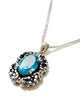 sacha pendant blue topaz argentium silver necklace