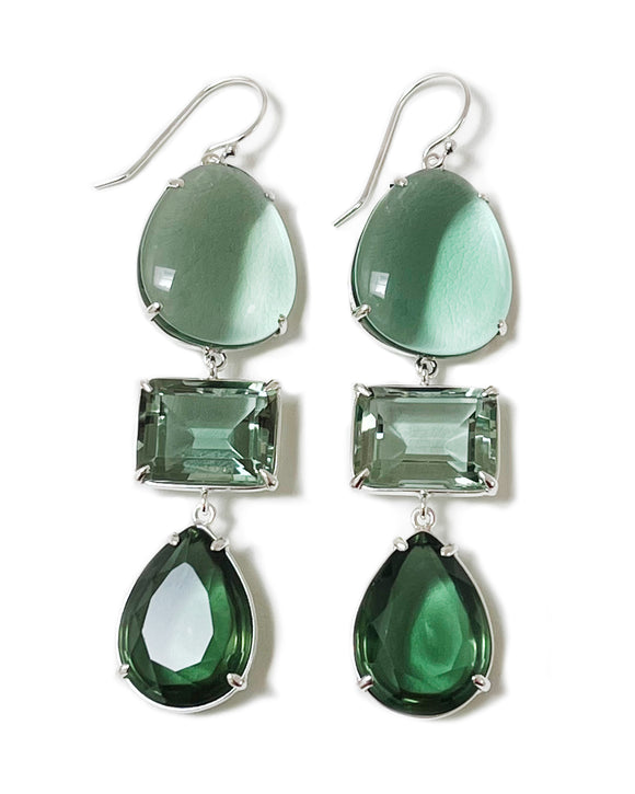 Samantha earrings green quartz