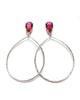 shannon hoops ruby quartz sterling silver on post