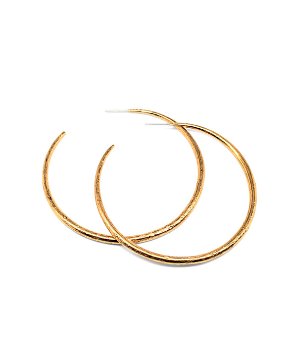 shimmer hoops vermeil sterling silver small
