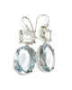 Victoria dangle earrings white topaz blue topaz  sterling silver