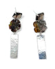 Zoey earrings smoky quartz hammered sterling silver