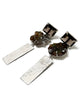 Zoey earrings smoky quartz hammered sterling silver